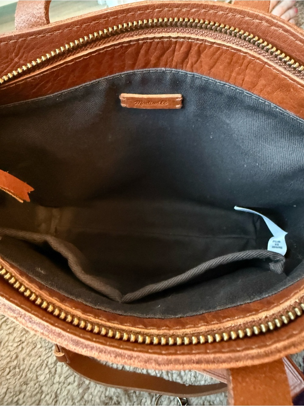 Madewell Brown Leather Crossbody Tote - Picture 2 of 16
